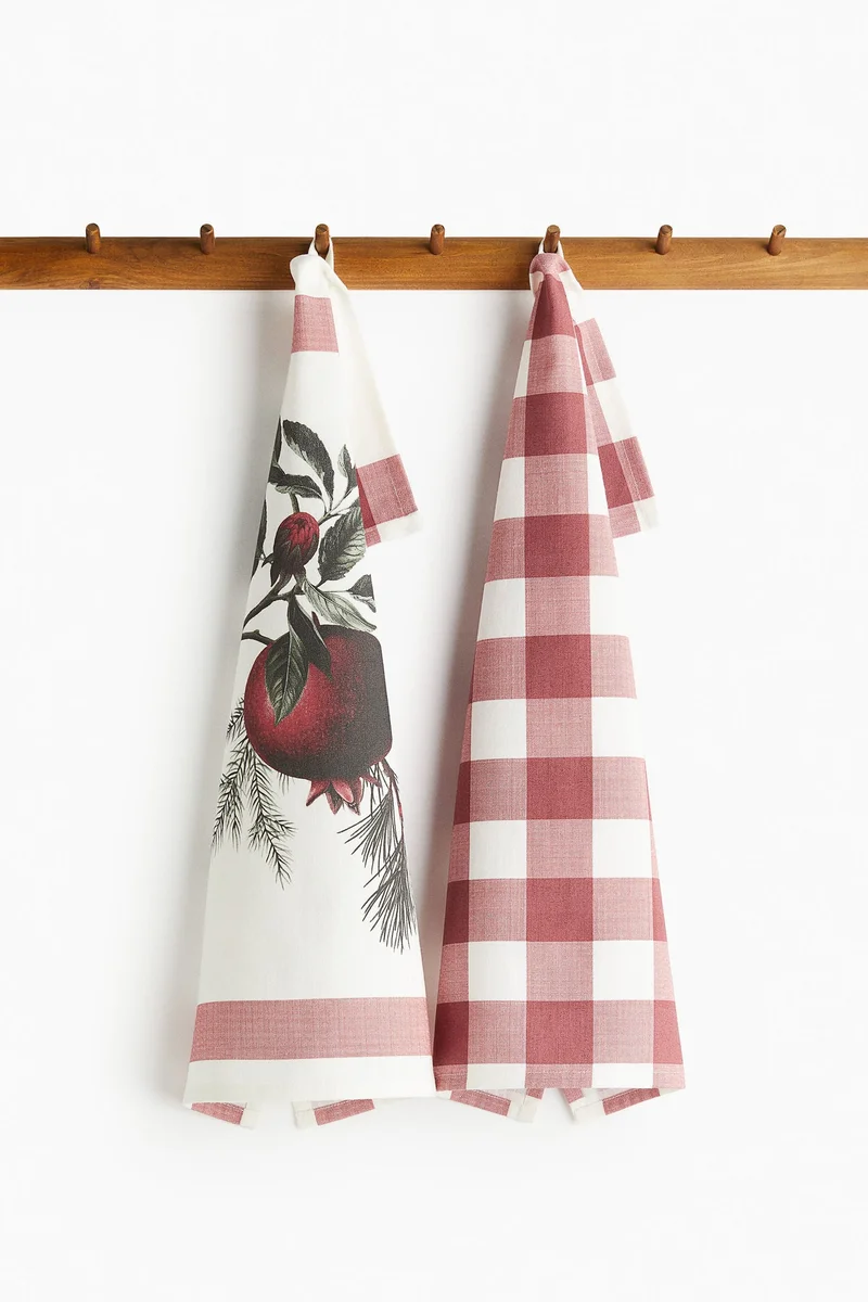 اتش اند ام مناشف شاي - عبوة من قطعتين