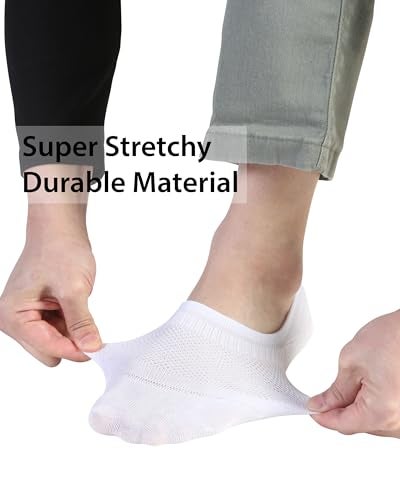 Pro Mountain Thin No Show Socks Women Seamless Wide Toe Box For Health Size S White 6 Pack Liner Thin Footies Casual Sneakers Loafer Flats US Shoe 6-8 - Image 3