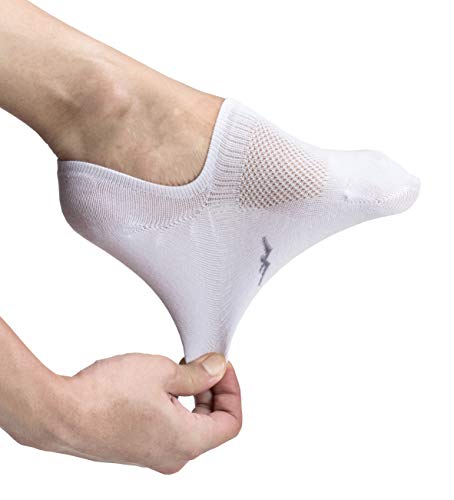 Pro Mountain Thin No Show Socks Women Seamless Wide Toe Box For Health Size S White 6 Pack Liner Thin Footies Casual Sneakers Loafer Flats US Shoe 6-8 - Image 1