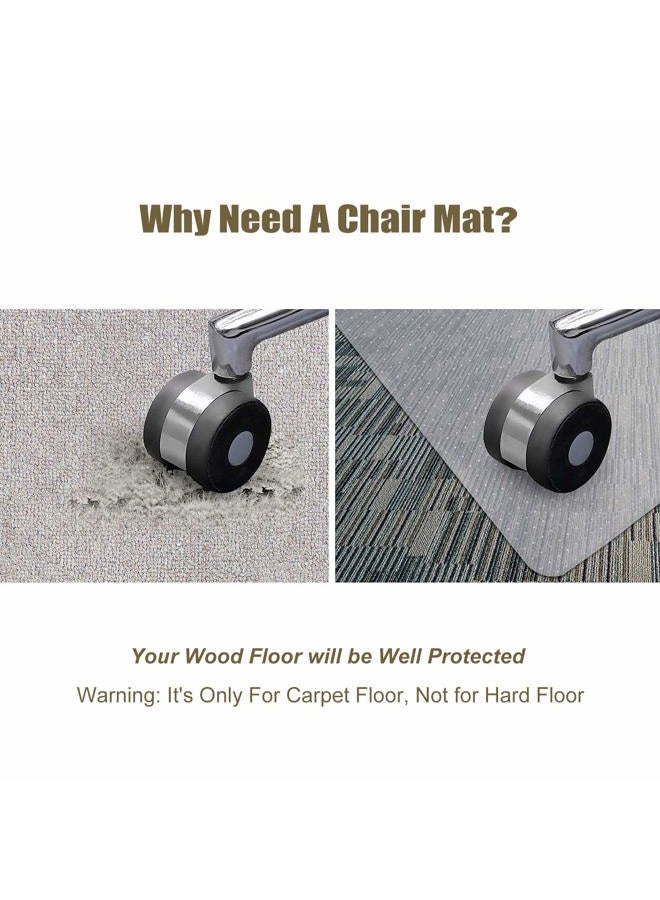 Kuyal Office Chair Mat for Carpets,Transparent Thick and Sturdy Highly Premium Quality Floor Mats for Low and No Pile Carpeted Floors, with Studs (30" X 48" Rectangle) - Image 4