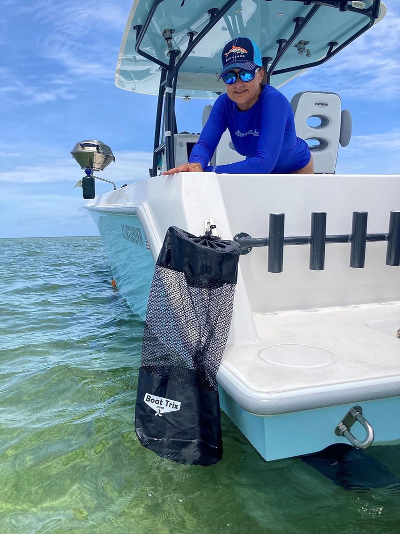 BOAT TRIX.com Boat Trash Bag Can Reuseable Washable Mesh and Nylon/Polyester by Boat Trix Multiple Sizes and Models (Slim Line, Large) - Image 4