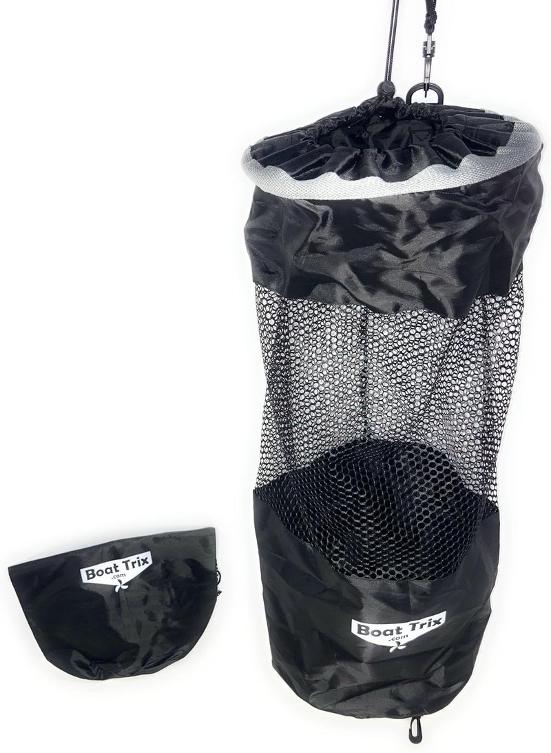 BOAT TRIX.com Boat Trash Bag Can Reuseable Washable Mesh and Nylon/Polyester by Boat Trix Multiple Sizes and Models (Slim Line, Large) - Image 1