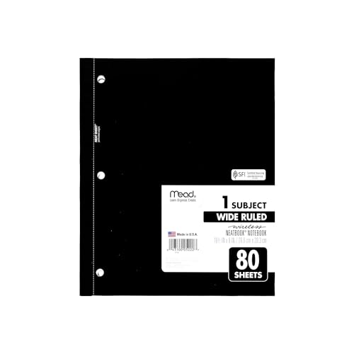 Mead Single Subject Wireless Notebook, Wide Ruled (05222) - Pack of 1 - Image 4
