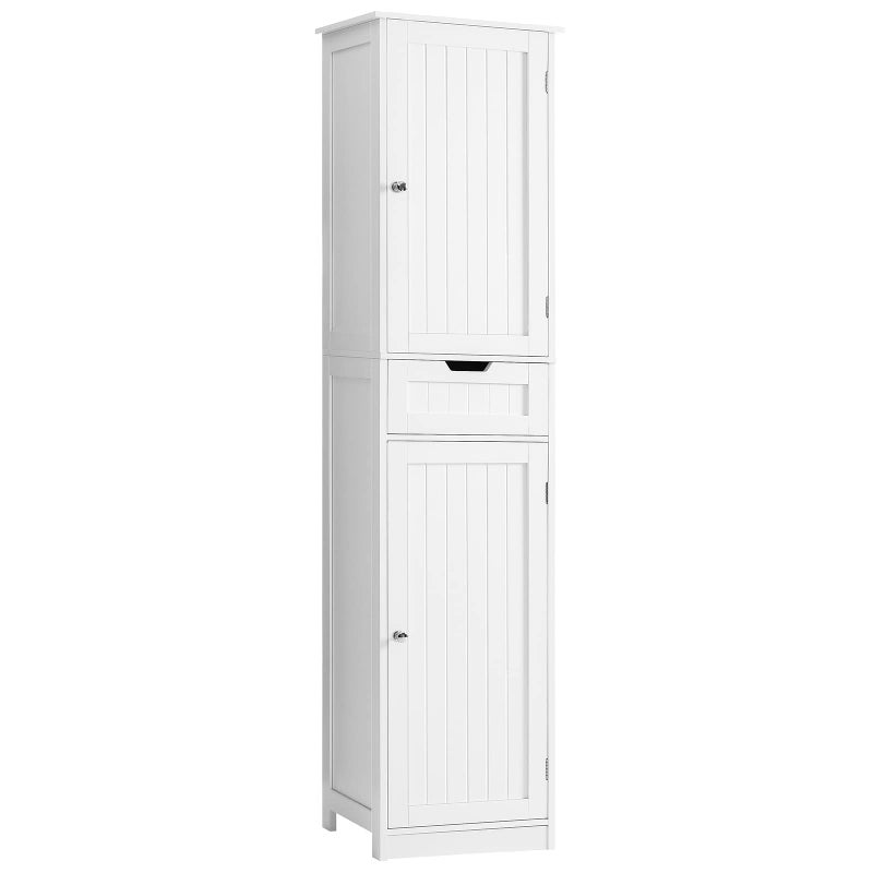 Iwell Iwell 67 Tall Bathroom Cabinet Storage Cabinet with 2 Doors  1 Drawer Bathroom Storage Cabinets with Adjustable Shelves for Living Room Entryway Home Office White 