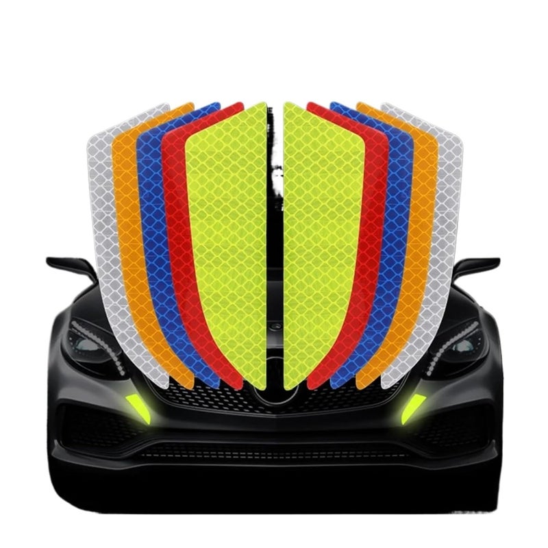 40 Pcs Car Bumper Reflective Safety Strip Stickers Front Sticker Warning Tape(Red) - Image 1