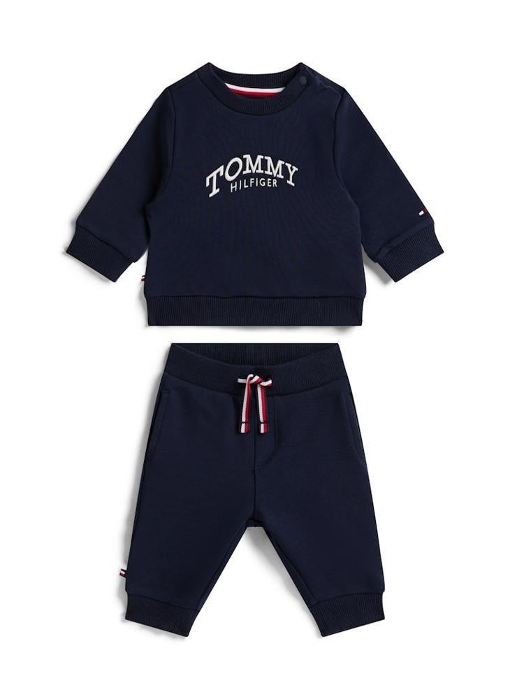 TOMMY HILFIGER Kids Crew Neck Sweatshirt and Pant Set - Image 3