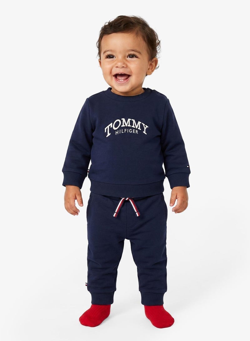 TOMMY HILFIGER Kids Crew Neck Sweatshirt and Pant Set - Image 1
