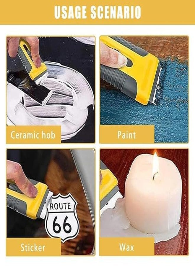 JAMBUVANTI Slide-Press Scraper Tool Multipurpose Cleaning Tool For Removing Labels, Stickers, Paint, Glass, Tiles etc.,With 15 Piece Blades - Image 5