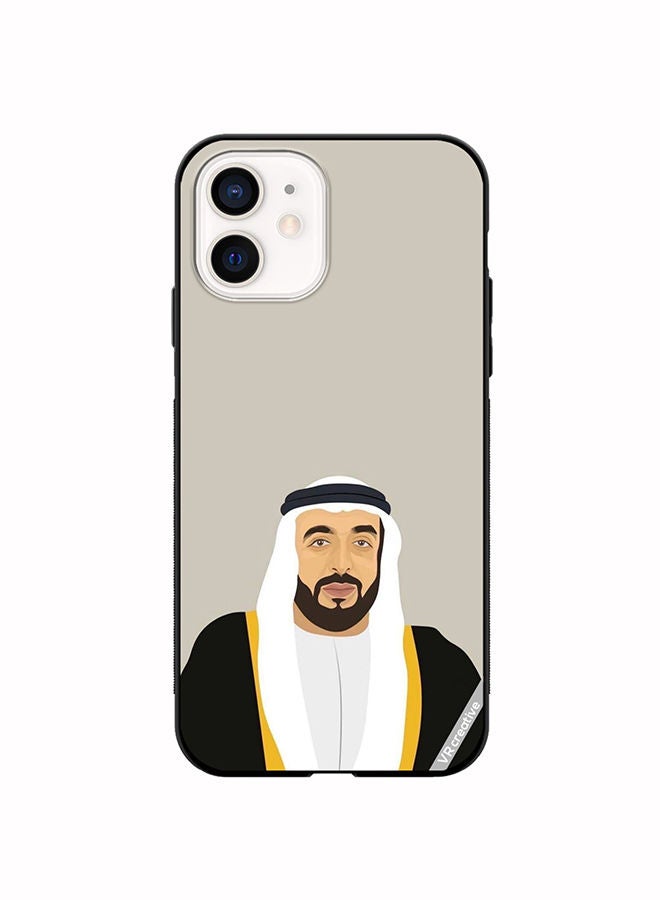 VR CREATIVE غطاء حماية لجهاز آبل آيفون 12 ميني بتصميم الشيخ خليفة بن زايد بن سلطان آل نهيان متعدد الألوان - Image 1