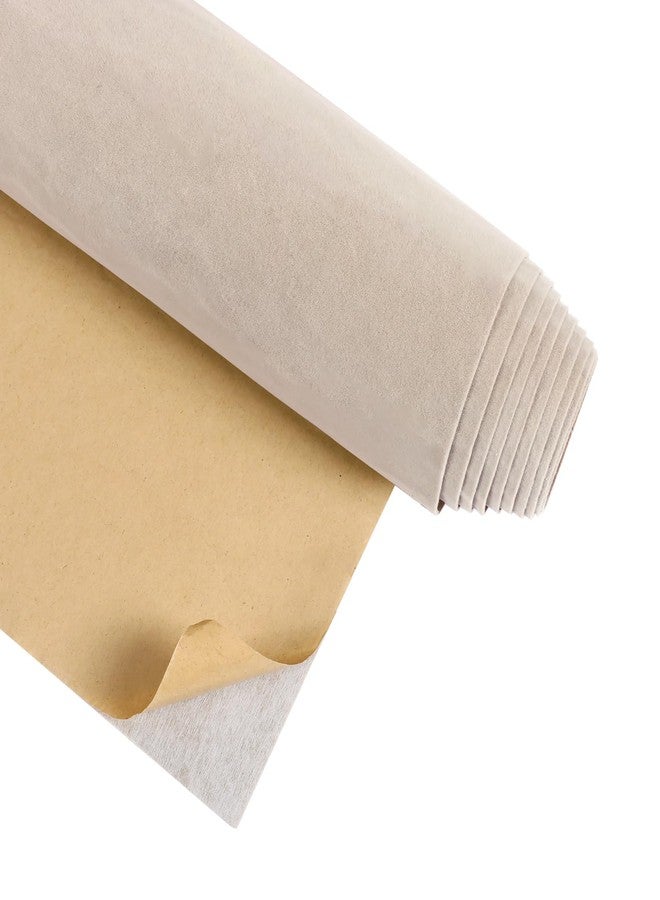 CRE8TIVE Beige White Velvet Wallpaper Peel and Stick 12"x80" Felt Drawer Liner for Jewelry Box Dresser Lining Fabric Contact Paper Felt Sheets Self Adhesive Velvet Flocking Liner for Crafts Wall Decor - Image 1