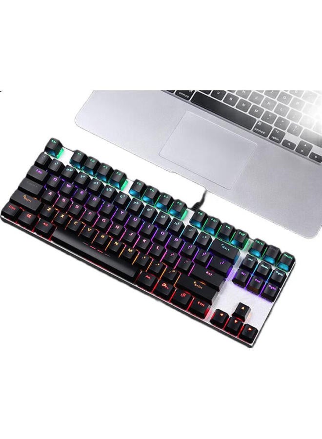 Daryo Dareu Ek815 Mechanical Alloy Edition Keyboard, Wired E-Sports Gaming Keyboard, 87 Keys Multi-Key Anti-Ghosting, Laptop Keyboard, Mixed Light Black And Black Switch - Image 2