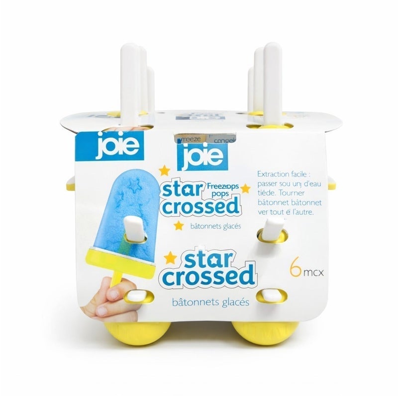 Joie Star Crossed Freeze Pops Mold 6 Piece Popsicle Maker Ice Cream Mold Reusable BPA-Free Ice Pop Maker with Sticks for Kids Frozen Treats DIY Dessert Maker - Image 2