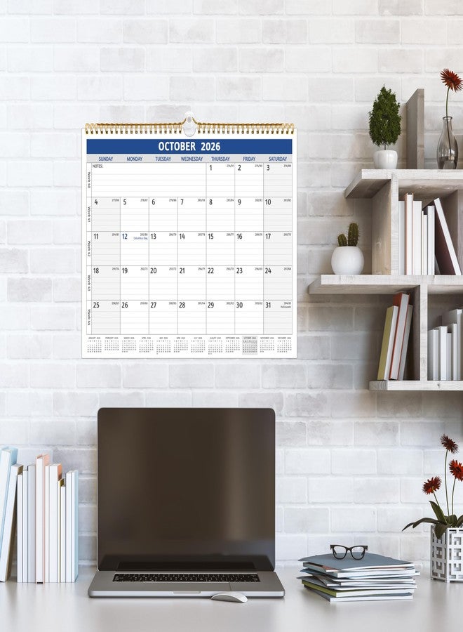 BowCuk 2026 Wall Calendar - 2026 Calendar, Jan 2026 - Dec 2026, 14.57 x 11.42 In, 12 Monthly Calendar 2026 with Thick Paper, Large Ruled Blocks ＆ Notes, Week’s Number, Holidays, Yearly Overview - Image 2