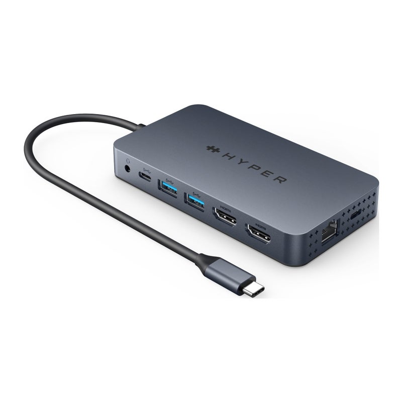 HyperDrive Dual USB C to HDMI 4K 60Hz 10in1 Hub for 2Monitor Extension 100W Power Delivery Fast Charging HighSpeed Data Transfer Compatible w M1 M2 M3 M4 MacBook Windows Chromebook - Image 2