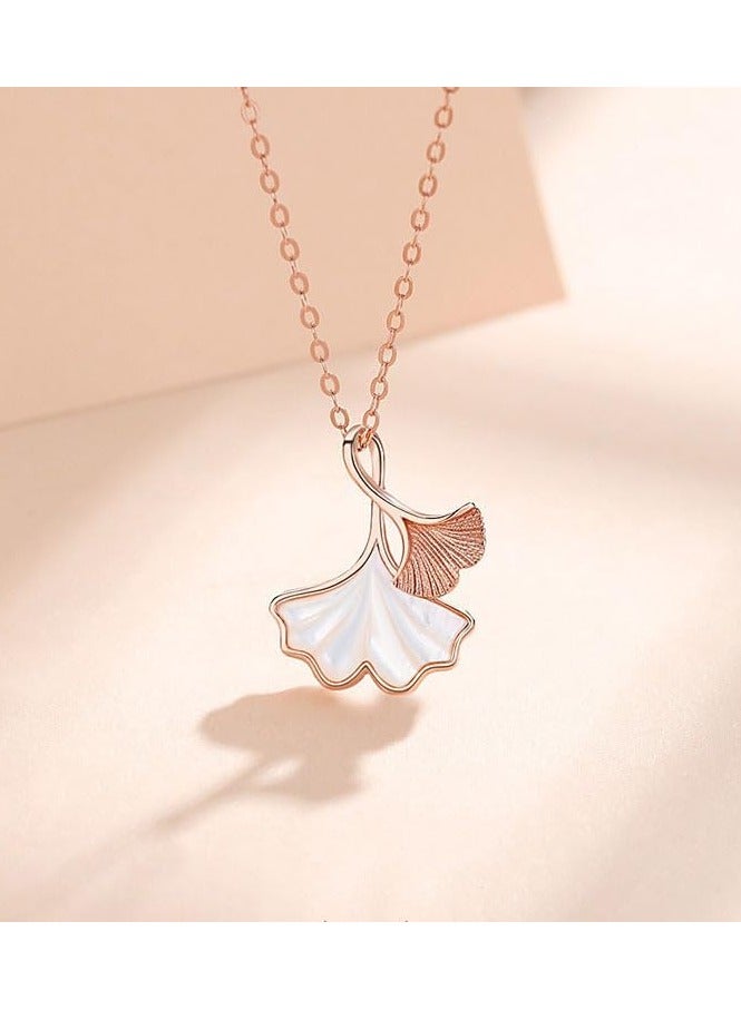 J.Rosée Fashion Jewelry Mother of Pearl Shell Rose Gold Plated 925 Sterling Silver Pendant Necklace for Women Gift Packing JR-1041 - Image 2