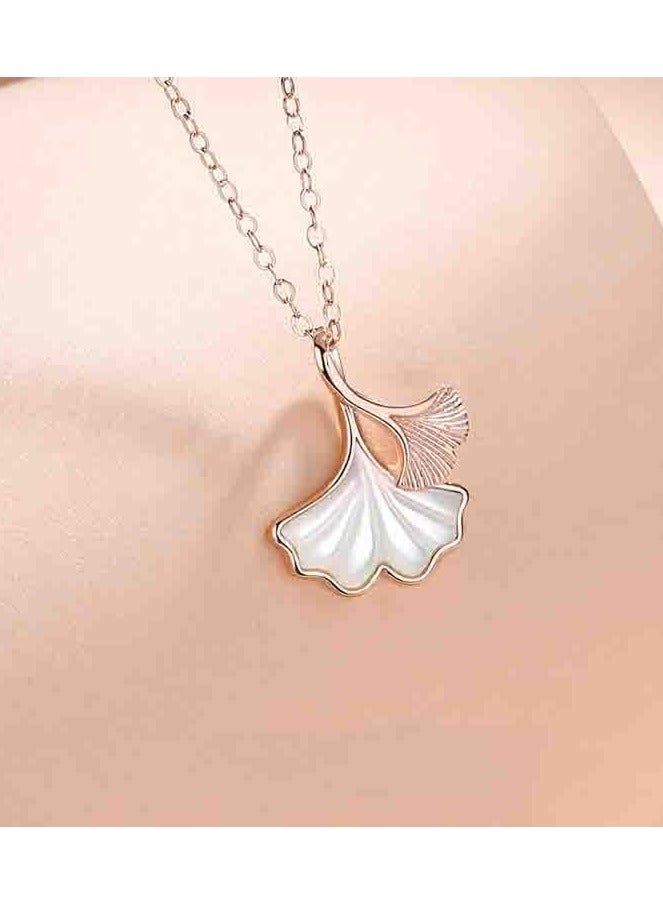 J.Rosée Fashion Jewelry Mother of Pearl Shell Rose Gold Plated 925 Sterling Silver Pendant Necklace for Women Gift Packing JR-1041 - Image 3