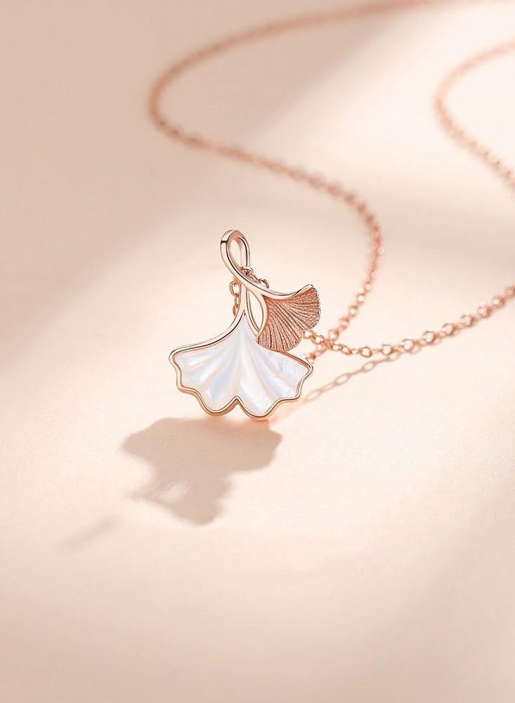 J.Rosée Fashion Jewelry Mother of Pearl Shell Rose Gold Plated 925 Sterling Silver Pendant Necklace for Women Gift Packing JR-1041 - Image 4
