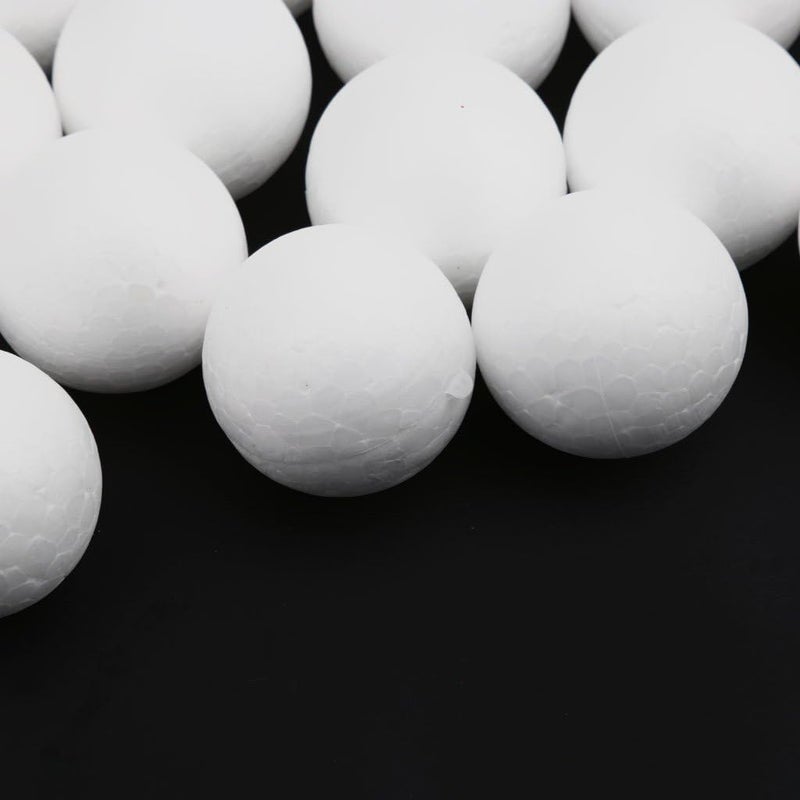 klarako 100pcs White Modelling Craft Polystyrene Foam Balls White, 25mm - Image 5