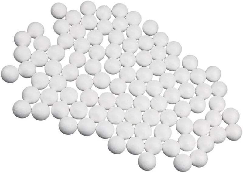 klarako 100pcs White Modelling Craft Polystyrene Foam Balls White, 25mm - Image 1