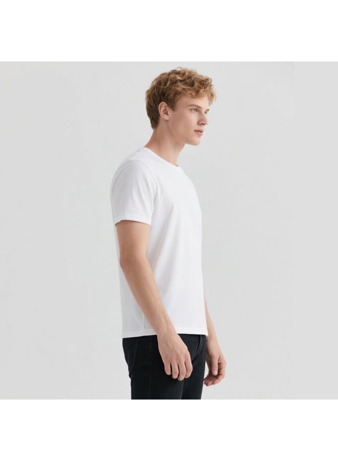 OKBA 5 pcs Sublimation Blank T-Shirts Round Collar Short Sleeves Adult White Polyester t Shirts, White, M - Image 3