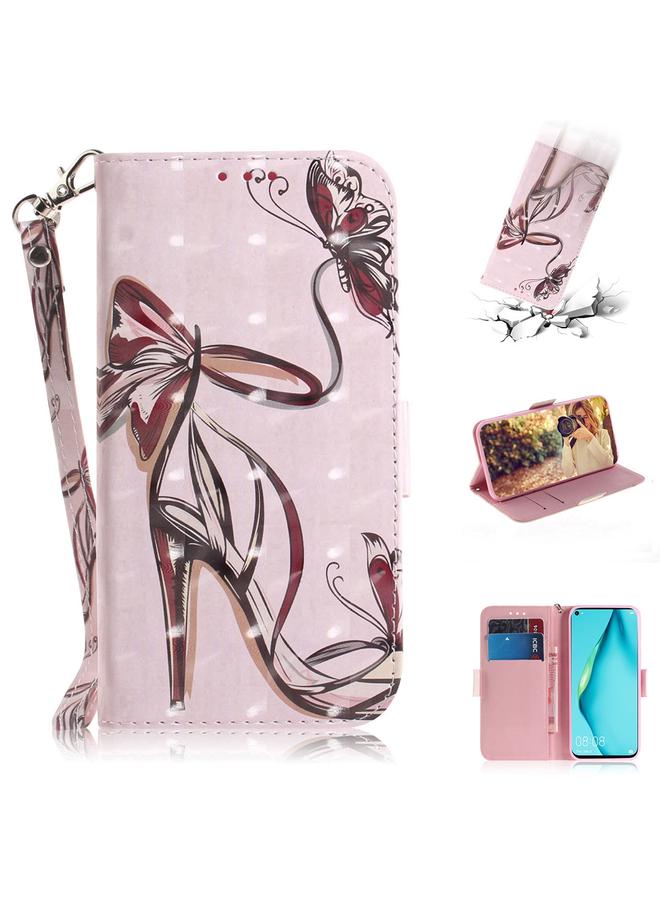 اس-توب جراب لهاتف Huawei nova 7i، جراب جلدي أفقي قابل للطي برسومات ثلاثية الأبعاد مع حامل وفتحة للبطاقات ومحفظة وحبل - Image 1