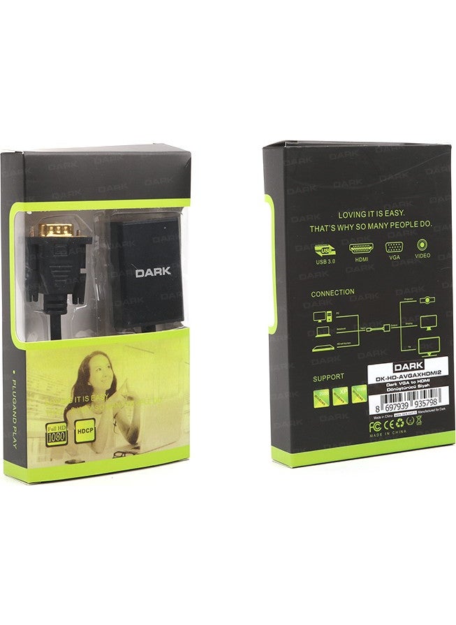 Dark - Analog VGA & AUDIO to Digital HDMI Converter (DK-HD-AVGAXHDMI2) - Image 1