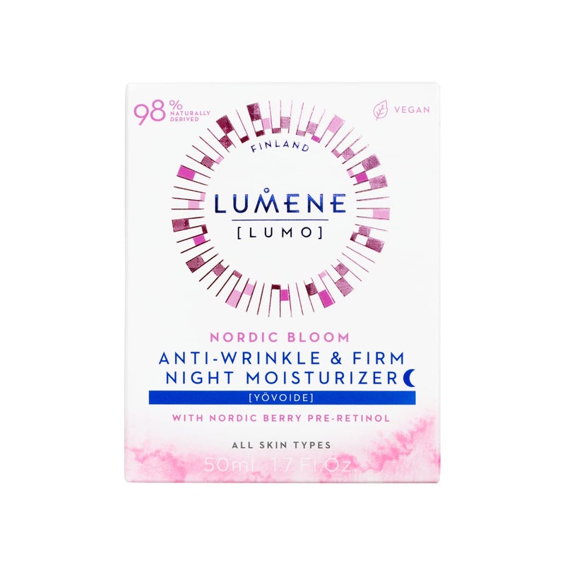 Lumene [Lumo Nordic Bloom Anti-Wrinkle + Firming Night Cream - Hydrating Face Moisturizer for Visibly Firmer, Radiant & Smooth Skin - Formulated with Pre-Retinol Complex + Lingonberry Extract (50ml) - Image 2