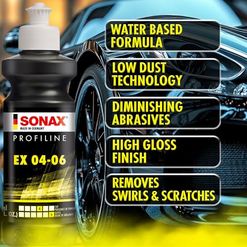 SONAX EX 04-06 Dual Action Polishing Compound | One-Step Medium Cut & High Gloss Finish | Removes Swirls, Water Spots & Oxidation | DA Polisher Safe | Silicone-Free & VOC Compliant | 242141 | 250 ml. - Image 5