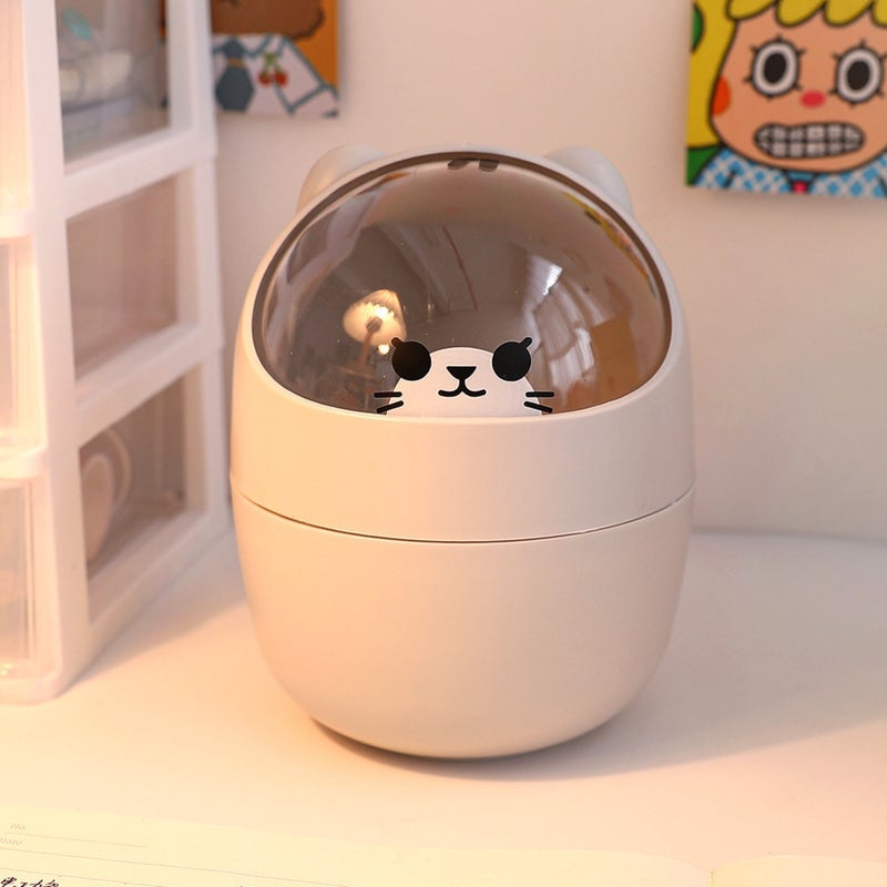 Desktop Waste Bin, 1.2L, Orange - Image 4