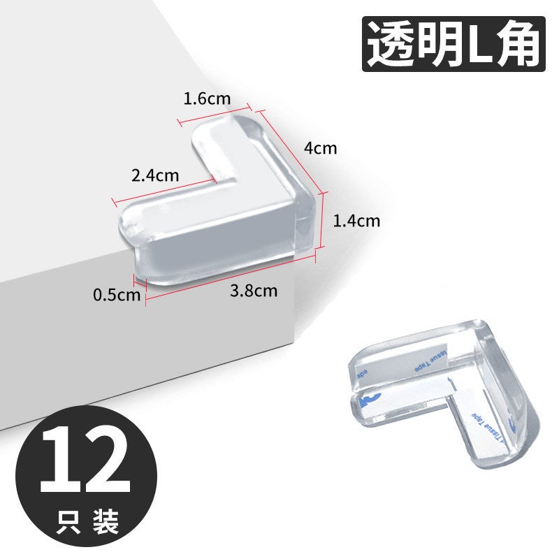 Glass Corner Protector, Right-Angle Table Corner Anti-Collision Guard, Silicone Edge Wrap, Corner Sticker, Anti-Bump Corner  Protector - Image 1