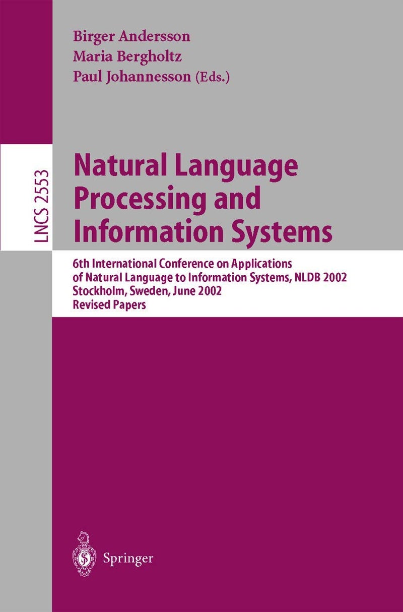 Natural Language Processing and Information System: 6th International Conference on Applications of Na 