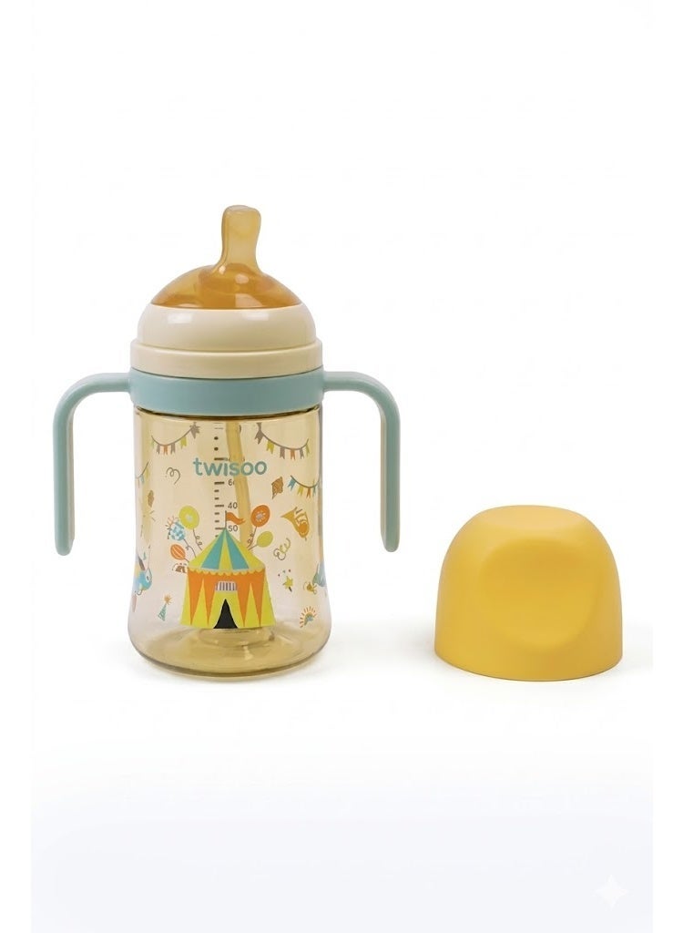 Twisoo Wide-Neck Baby Feeding Bottle, 210ml, BPA-Free, Soft Silicone Teat, Easy Clean, for Newborns & Infants - Image 1