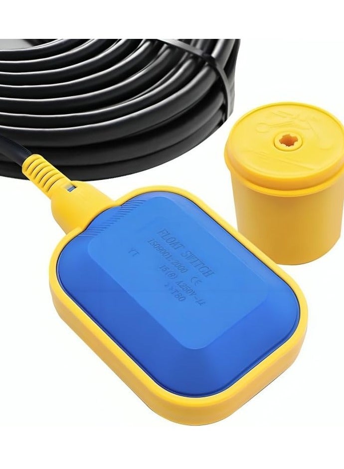 عوامة مياه كهربائية مفتاح تعويم مستطيل للتحكم في مستوى المياه 250 فولت مع كابل بطول 3 متر قابل للتعديل تلقائيًا وسهل الاستخدام وسهل التركيب وآمن - Image 2