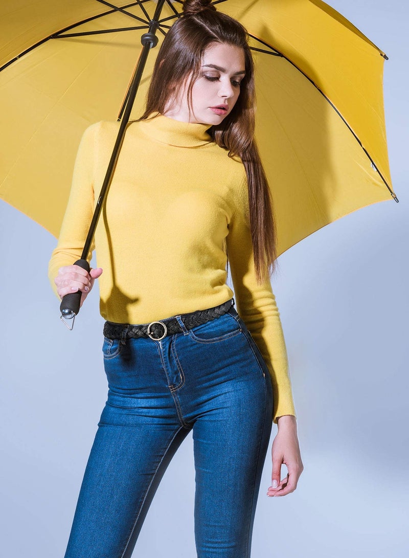 SOLARAE 3 Pieces Women's Braided Leather Belt, O-Ring Buckle Stretch Waist with Metal Buckle Formal Dress Belt, for Dress, Jean, Skirt, Pant - Image 3