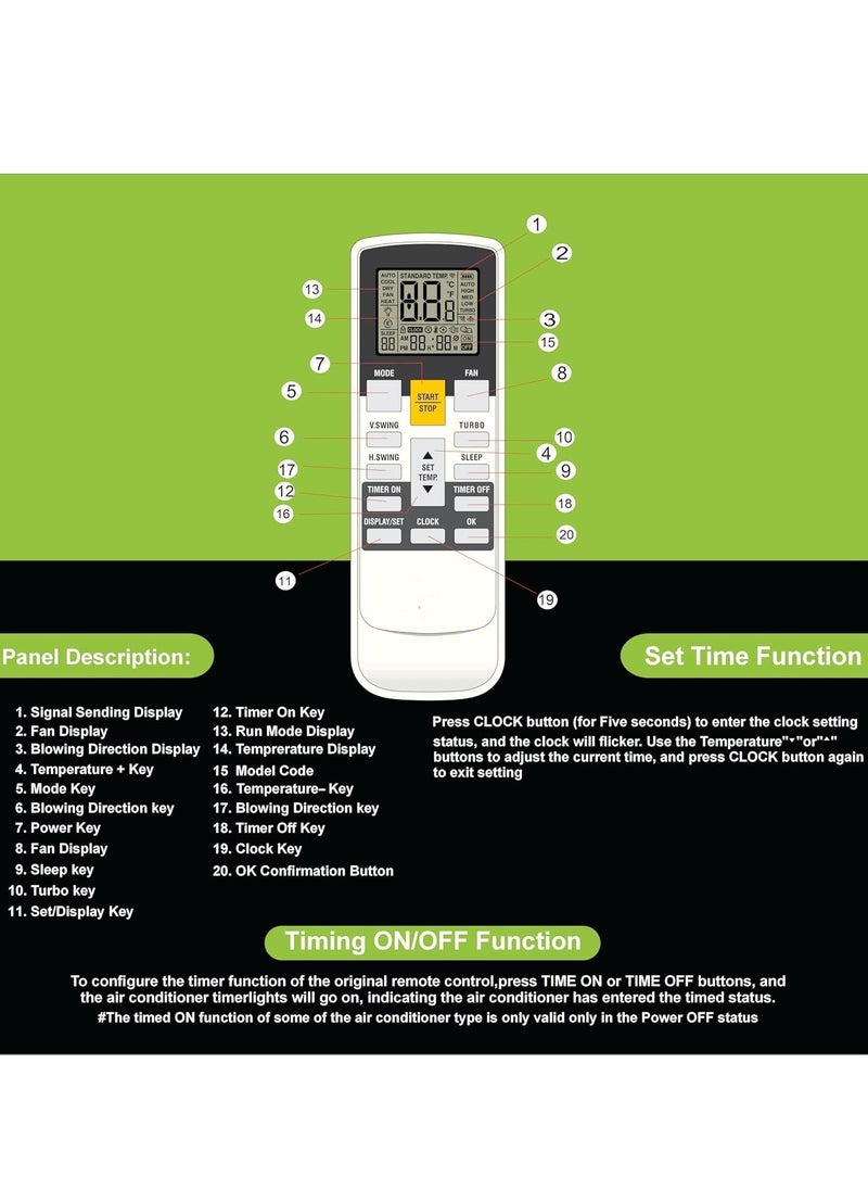 ELTRAZONE - Universal AC Remote Control for All Models with battery - Image 1