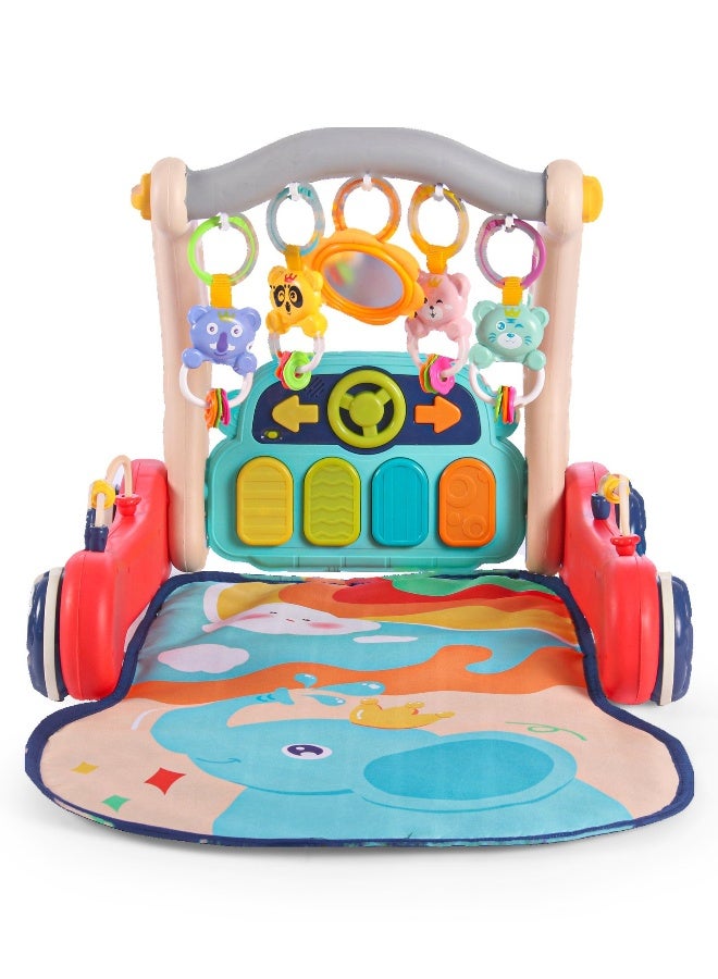 PlayNation Play Nation 2 In 1Â  Musical Baby Play Gym With Convertible Push Walker, Musical Entertainment, Interactive Learning, Early Development Support, 2 Months+, 46 x 42.5 x 39 cm - Multicolor - Image 2