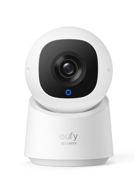 كاميرا eufy Security Indoor Cam C220، كاميرا أمان بدقة 2K مع PTZ بزاوية 360 درجة، كاميرا أمان داخلية مدمجة مع شبكة Wi-Fi 2.4G، الذكاء الاصطناعي البشري/الحركة، الرؤية الليلية، تتبع الذكاء الاصطناعي، متوافق مع HomeBase S380
