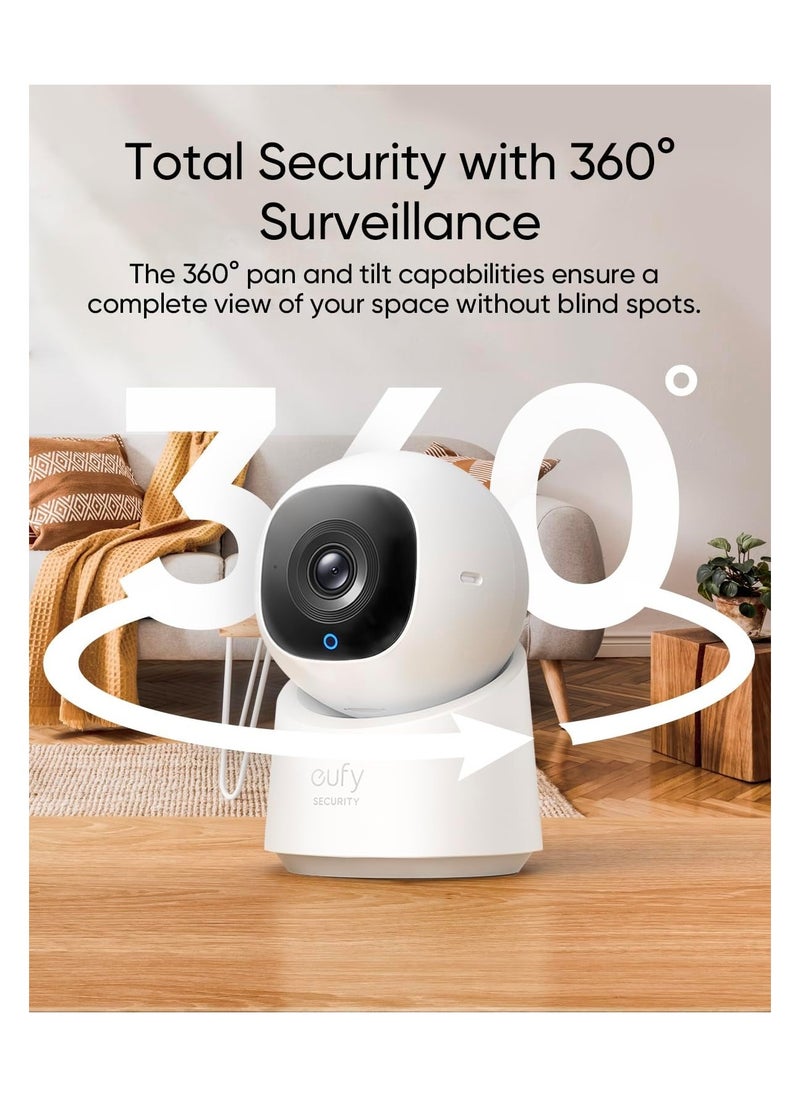 eufy Security Indoor Cam C220, 2K Resolution Security Camera with 360° PTZ, Plug-in Security Indoor Camera with 2.4G Wi-Fi, Human/Motion AI, Night Vision, AI Tracking, HomeBase S380 Compatible - pzsku/ZFA34C2B88EB22916A5F1Z/45/_/1717413293/d8b1d01a-d06e-49cf-8259-0ad70fcf033e