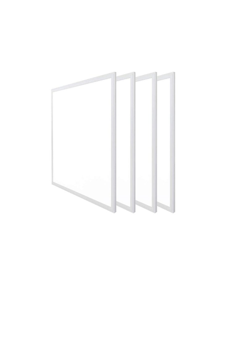 RR Lighting 60x60 LED Flat Panel Light 50W Edge Lit Fixture Zero UV and Flicker Free Zero Blue Light AC85 265V Drop Ceiling Light Indoor Commercial Home Fixture Warm White 3000K Pack of 4  - Image 1