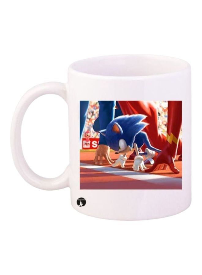 RKN Sonic Character Printed Coffee Mug White/Blue/Red - Image 2