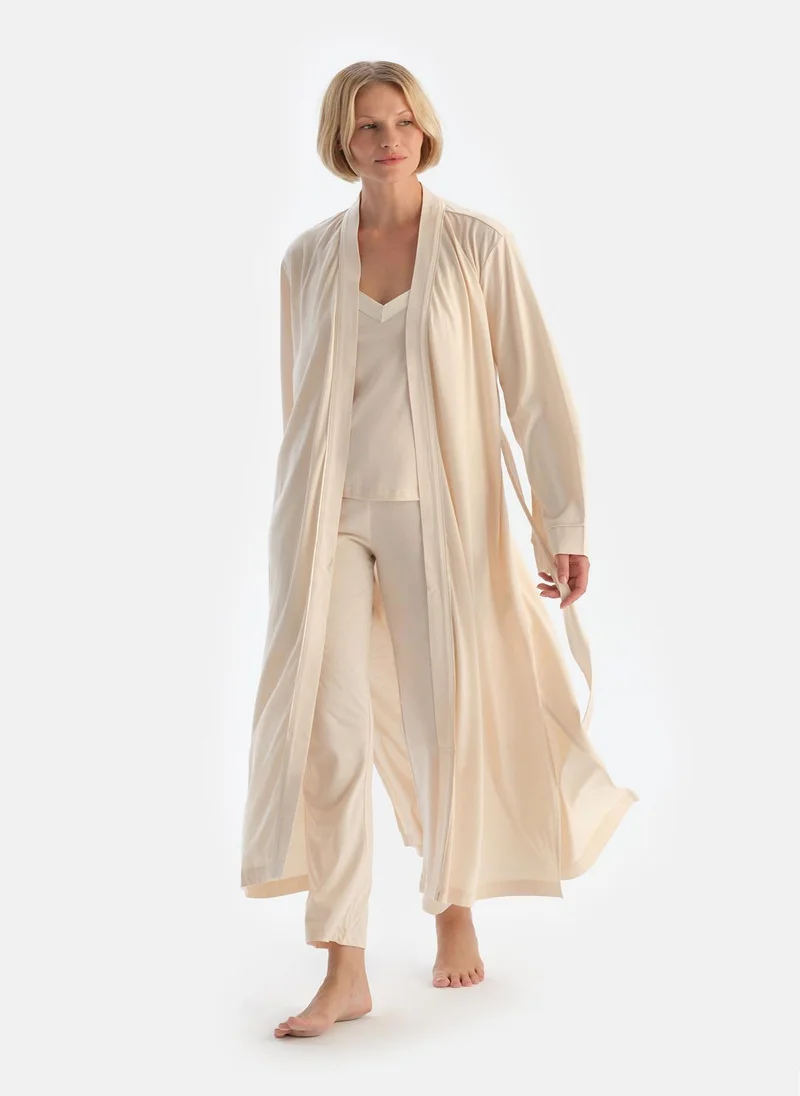 داجي Nightgown Shawl Collar Supreme Homewear