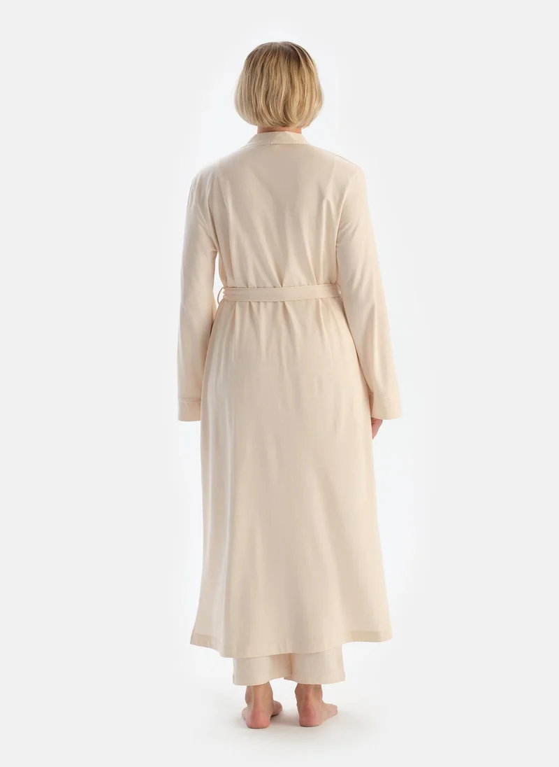 داجي Nightgown Shawl Collar Supreme Homewear