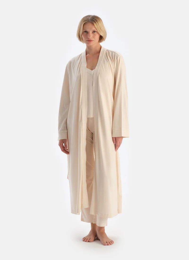 داجي Nightgown Shawl Collar Supreme Homewear