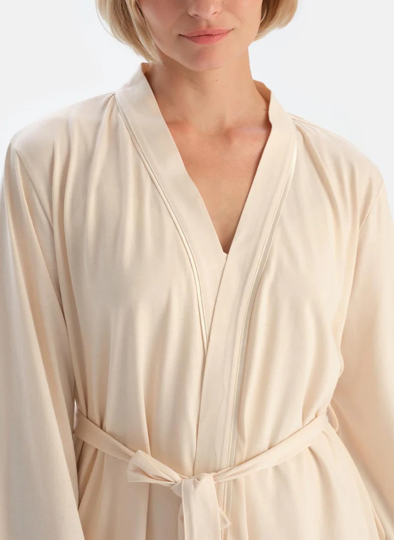 داجي Nightgown Shawl Collar Supreme Homewear