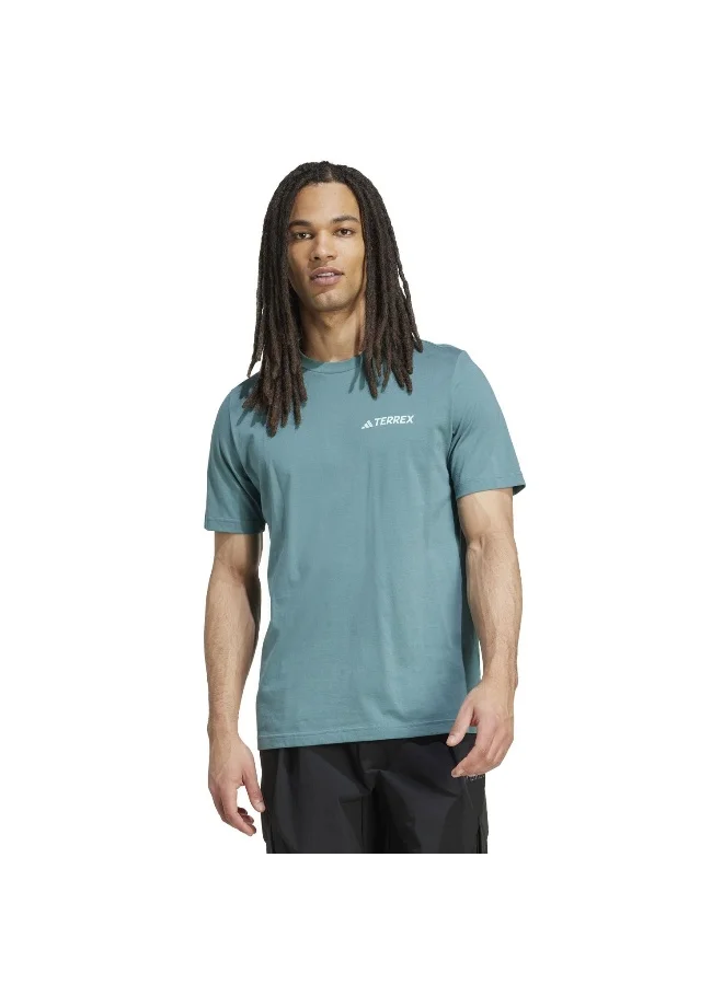 adidas Tx Mountain Tee Green Hiking T-Shirts For Men XS