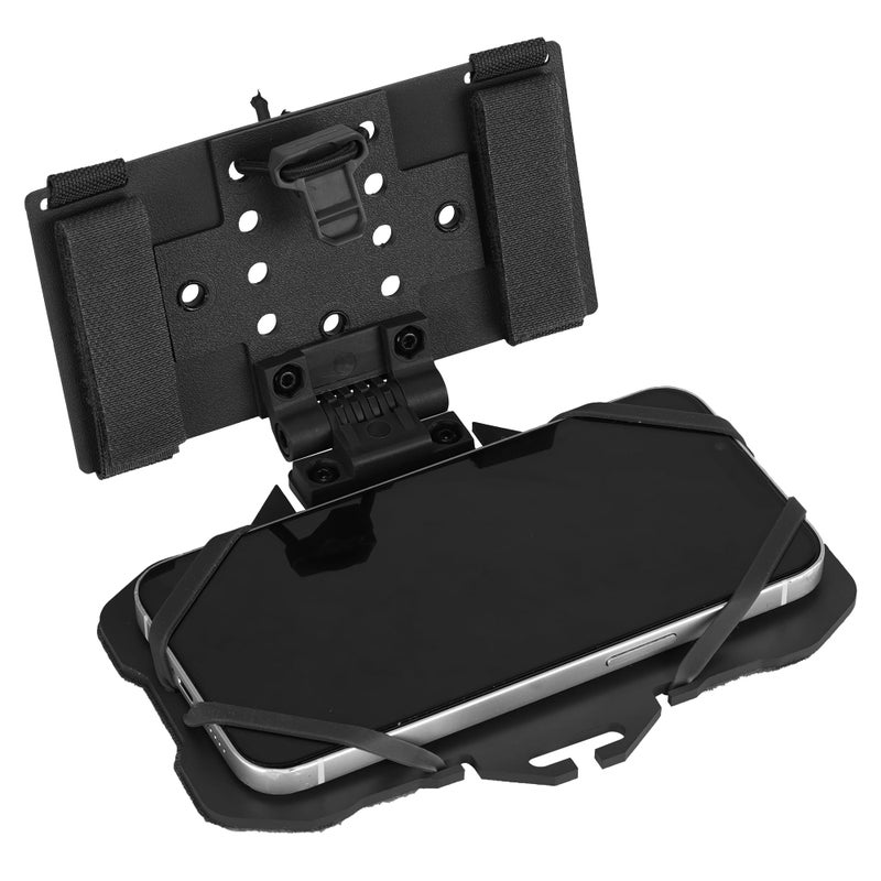 SIVIGEAR Tactical MOLLE Phone Holder for Plate Carrier Accessories Fits 4764 Smartphones Secure Chest Mount for Hunting Tactical Gear CameraCompatible Design Black - Image 2