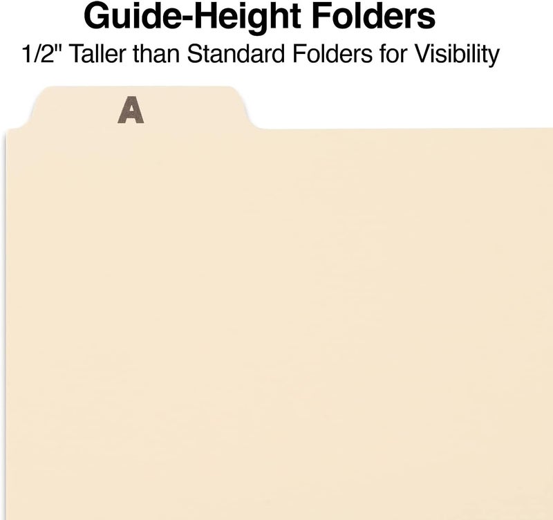 Staples 118257 Manila TopTab Guides AZ Manila 9521S - Image 3