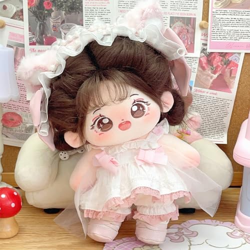 CALEMBOU Plush Doll 20cm Soft Cute Cotton Anime Kawaii DressUp Doll with Skeleton Clothes Chacha - Image 5
