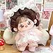 CALEMBOU Plush Doll 20cm Soft Cute Cotton Anime Kawaii DressUp Doll with Skeleton Clothes Chacha - Image 3