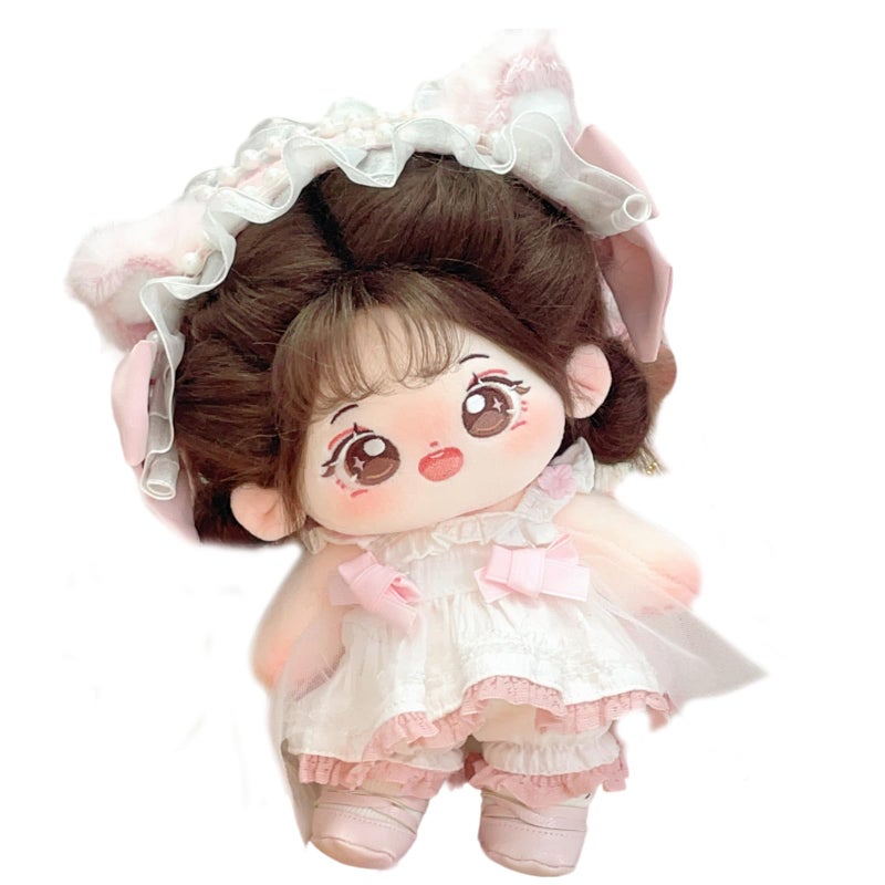 CALEMBOU Plush Doll 20cm Soft Cute Cotton Anime Kawaii DressUp Doll with Skeleton Clothes Chacha - Image 4